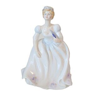 Vintage Royal Staffordshire Figurine Lady With Fan "Eugenie" Hand Painted